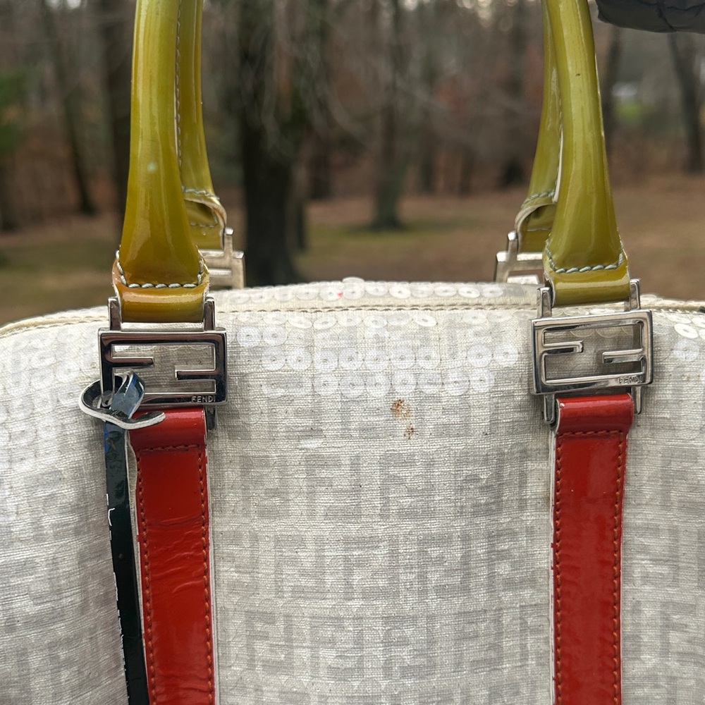 Fendi Sequin-Embellished Zucchino Boston Bag - Picture 4 of 16